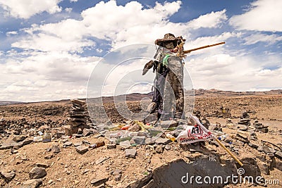 View from the road between Arequipa and Colca Canyon, Peru Stock Photo