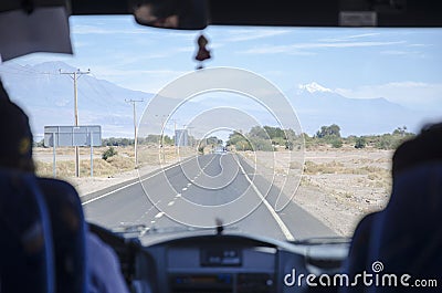 View of the road Atacama desert Stock Photo