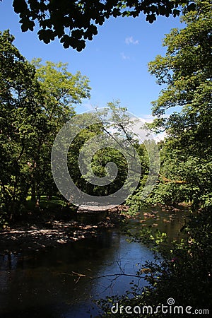 View down Afon river Llugwy Betws-y-Coed Stock Photo