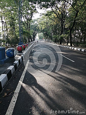 View of Road in the Bright morning Editorial Stock Photo