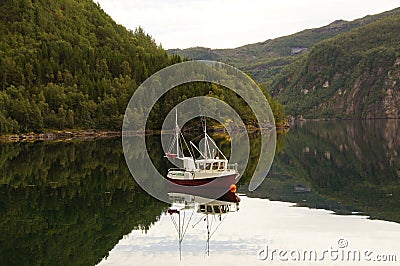View from road 7500, Leirfjordgard, Leirfjord, Norland County, Norway Stock Photo