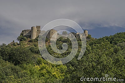 View of the Roccascalegna castle in Abruzzo, Italy Stock Photo