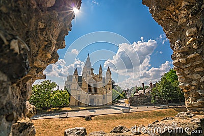 View of the Rochester Cathedral Stock Photo