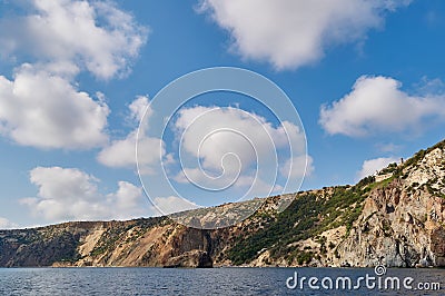 View of the rock named after St. George in the Black Sea Stock Photo