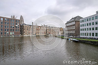 View On The Roeterseiland UVA Campus At Amsterdam The Netherlands 2019 Editorial Stock Photo