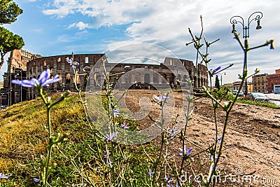 View of The Roman Colosseum Stock Photo