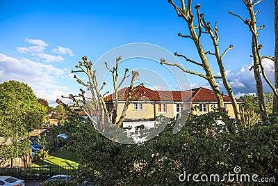 A view from Romana court staines Stock Photo