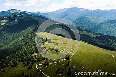 View of Romanian mountains Stock Photo