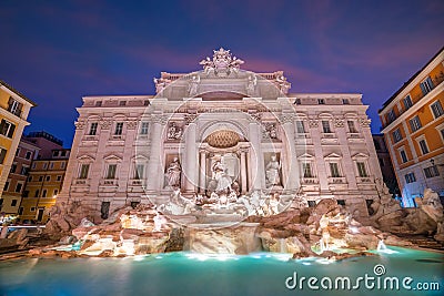 View of Rome Trevi Fountain Fontana di Trevi in Rome, Italy Stock Photo