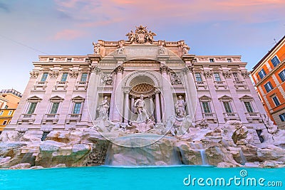 View of Rome Trevi Fountain Fontana di Trevi in Rome, Italy Stock Photo