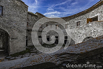 View of Ronce Fort on the Mont-Cenis lake between the Italian Val di Susa and the French Maurienne valley, France Stock Photo