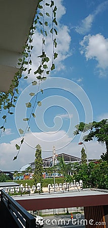 View from rooftop coffee cafetaria outdoor Stock Photo