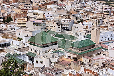 View of rooftops Meknes, Morocco Stock Photo