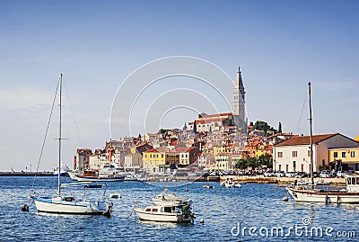 View of the Rovinj Rovigno town, Istria, Croatia Editorial Stock Photo