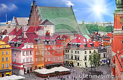 View of Royal Castle in Poland Stock Photo