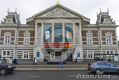 View of the Royal Concertgebouw at Museumplein in Amsterdam Editorial Stock Photo