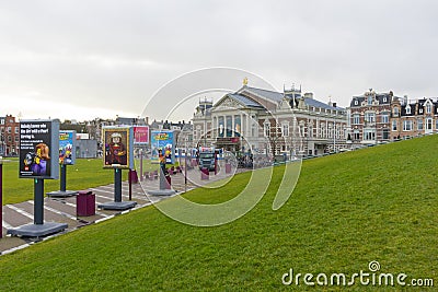 View of the Royal Concertgebouw at Museumplein in Amsterdam Editorial Stock Photo