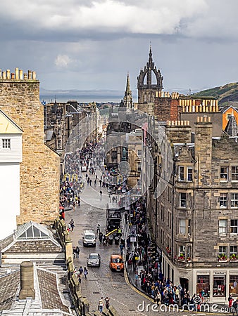 Royal Mile, Edinburgh Scotland Editorial Stock Photo