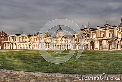 Royal view of the palace in Aranjuez Stock Photo