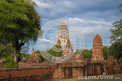 View of the ruins Wat Ratchaburana. Ayutthaya Stock Photo