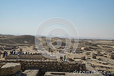 View of ruins near Pyramids of Djoser in Cairo,Egypt Editorial Stock Photo