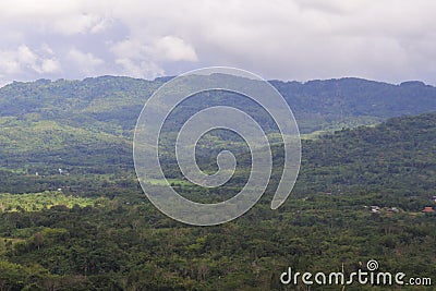 View of Rural Agricultural and landscape of Sukabumi, West Java Indonesia Stock Photo