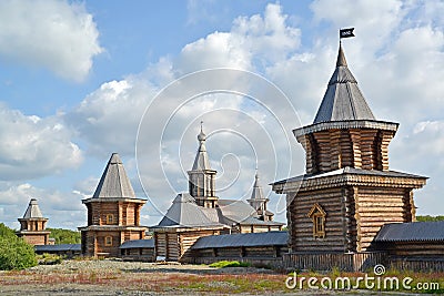 View of the Sacred and Troitsk Trifonov-Pechengsky man's monastery Stock Photo