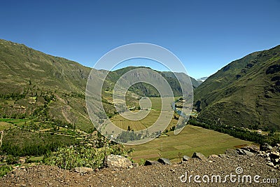 View of the sacred valley Stock Photo