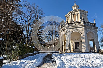 View of Sacro Monte di Varese, UNESCO World Heritage Stock Photo
