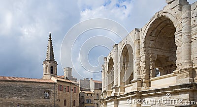 Saint Charles and Arena - Arles - Provence - Camargue - France Stock Photo