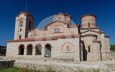 View of Saint Panteleimon Church in Old Ohrid, Stock Photo