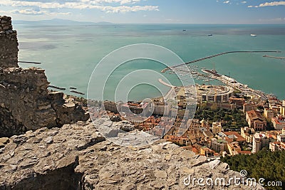 View from Castello di Arechi. Salerno. Italy Stock Photo
