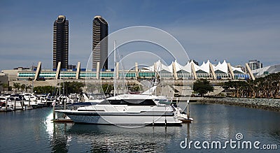 View of the San Diego Marina and Convention Center Stock Photo