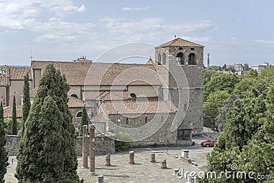 san Giusto cathedral north side, Trieste, Friuli, Italy Stock Photo