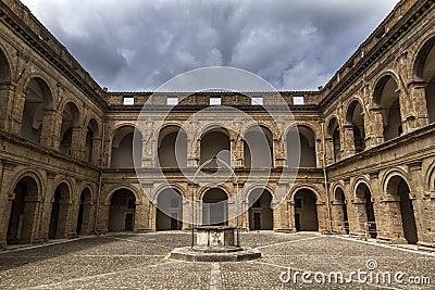 View of the Sangallo Fort in Civita Castellana, Italy during daylight Stock Photo