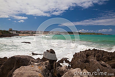 View on Santander from Peninsula of Magdalena, Spain Stock Photo