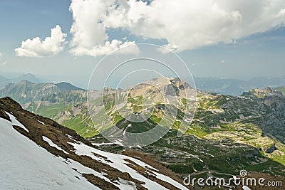 View from Schilthorn on Swiss Alps Stock Photo