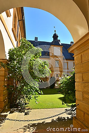 View on Schloss Seehof Castle Seehof near Bamberg, Germany Editorial Stock Photo