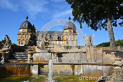 View on Schloss Seehof Castle Seehof near Bamberg, Germany Editorial Stock Photo