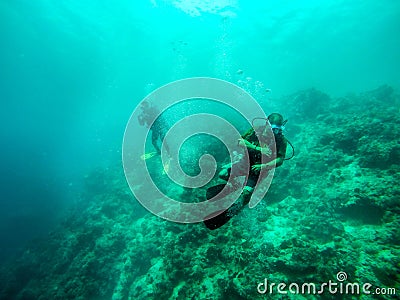 The view of Scuba Dive in Moalboal, Philippines Editorial Stock Photo