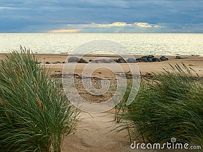 View of the sea and beach Stock Photo
