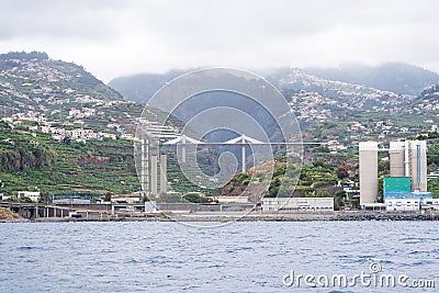 View from the sea of the Funchal city Stock Photo