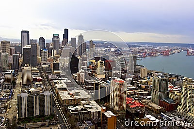 View on Seattle Downtown Stock Photo