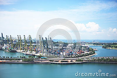 View of Sentosa Island Singapore Editorial Stock Photo