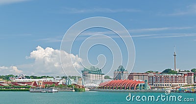 View of Sentosa Island, Singapore Editorial Stock Photo