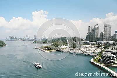 View of Sentosa Island Singapore Stock Photo