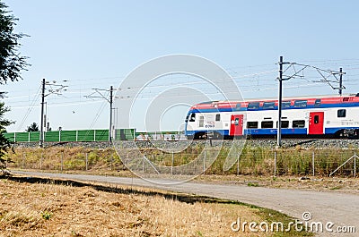 A view of Serbia`s high-speed electric train Editorial Stock Photo