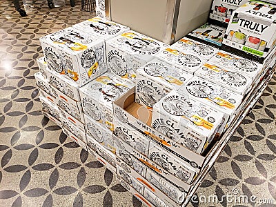 White claw cases Editorial Stock Photo
