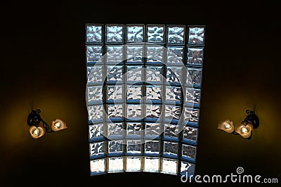 several glass squares to allow light to enter a home Stock Photo