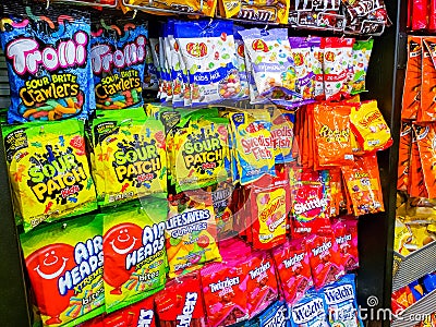 Candy wall Editorial Stock Photo